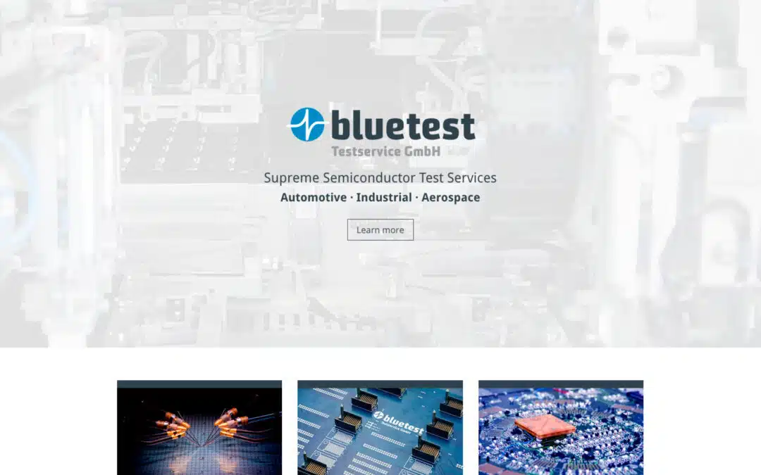Website Bluetest (mehrsprachig)