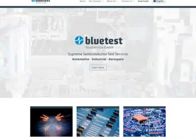 Website Bluetest (mehrsprachig)